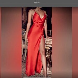 Maxi Red Wrap Dress